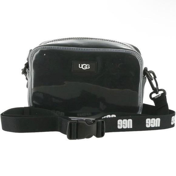 UGG Handbags - NWT UGG Janey II Clear Black Crossbody Belt Bag Adjustable Logo Purse Handbag